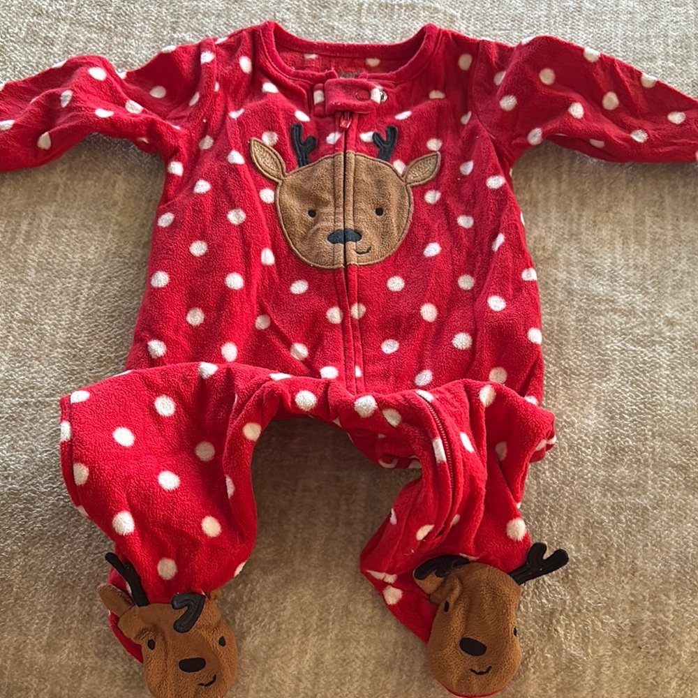 Carter's Red and White Footies One Piece